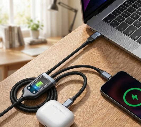 3-in-1 Fast Charging Nylon Braided Cable with 3A Output