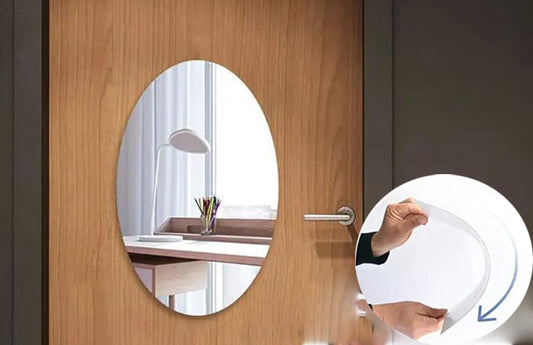 Crystal View Oval Decorative Wall Mirror with Modern Finish